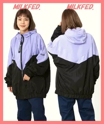 밀크페도 새상품 15400엔 완판 V라인 후디드 코쿤 블루종