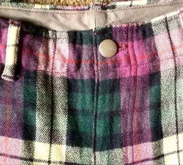 한정판 레어템 핑크하우스 시모사코 히데키 powder 체크 팬츠 울 팬츠