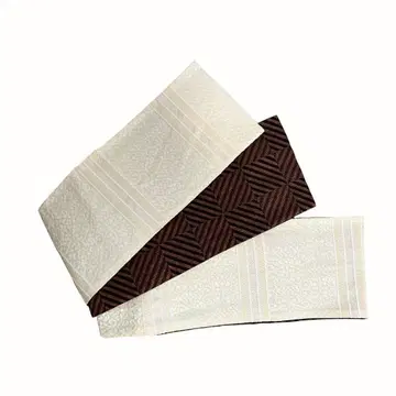 오오츠카 고후쿠텐 페르시아 문양 반폭 오비 화이트