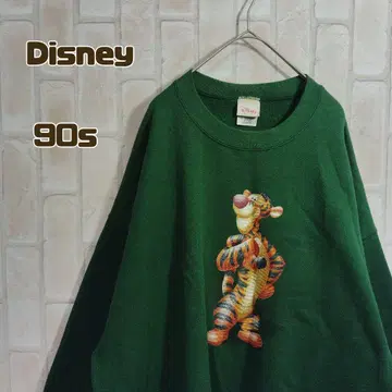 디즈니 90s 맨투맨 트레이닝복 티거 그린