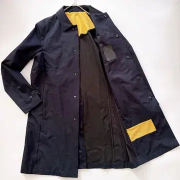 DESCENTE 스트레치 스텐카라 코트 발수 네이비 히요쿠 버튼 M