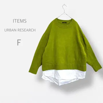 [ URBAN RESEARCH ] 레이어드 하이 게이지 니트 퍼프 슬리브