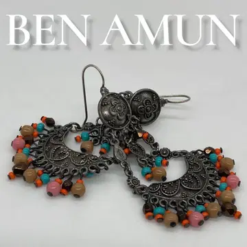 BEN-AMUN 귀걸이 에스닉 앤티크풍 메탈 비즈 여성용