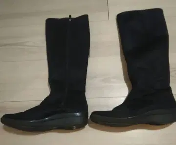 긴자 카네마츠 블랙 롱 부츠 사이드 지퍼 고어텍스