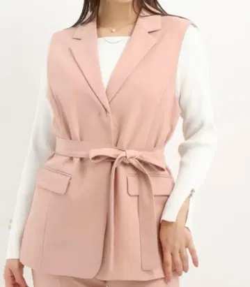 Andemiu 베스트 베스트 벨트 포함 코랄 핑크