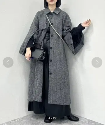 HARE 래글런 울 코트 롱 코트