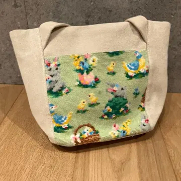 페이러 컬러풀 동물 자수 토트백