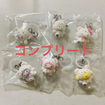 산리오 캐릭터 메지루시 액세서리 포근포근 스노우 컴플리트 6종