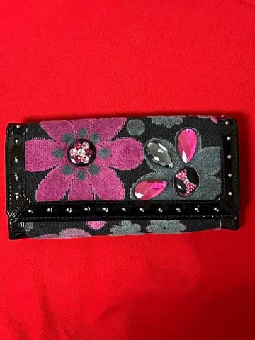 싱크비 장지갑 꽃무늬 마가렛 비즈