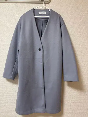 블루 롱 코트 미사용
