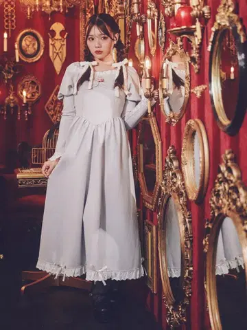 Me roir 미 로와르 로즈 모티브 프린세스 컷 원피스