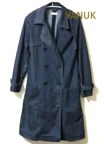 [ 새상품 ] YANUK 데님 트렌치코트 YANUK 롱 코트 야누크 데님