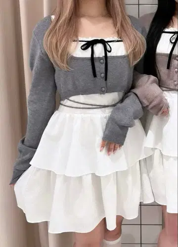 bubbles 레이어드 티어드 원피스