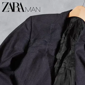 YJ344@ ZARA 울 테일러드 자켓 48 네이비