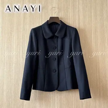 [ 968 ] 아나이 울 조젯 크루넥 자켓 다크 네이비 포멀