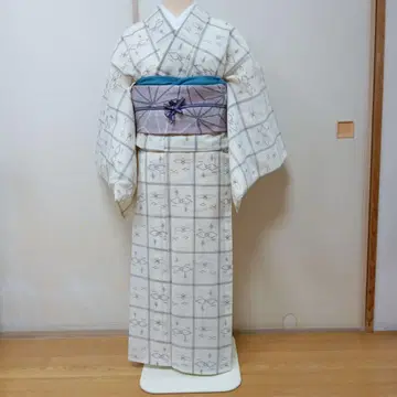 류큐 무늬풍 여름 단의 기모노