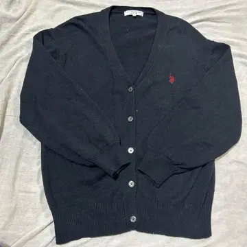 U.S. POLO ASSN. 블랙 블랙 가디건 F 사이즈 우먼