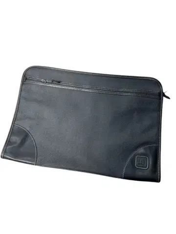 새상품급 던힐 클러치백 세컨드 백 PVC 가죽 블랙