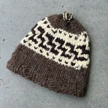 노르딕 니트 모자 unknown 구제 의류 비니 모자 꽁지 핸드니트