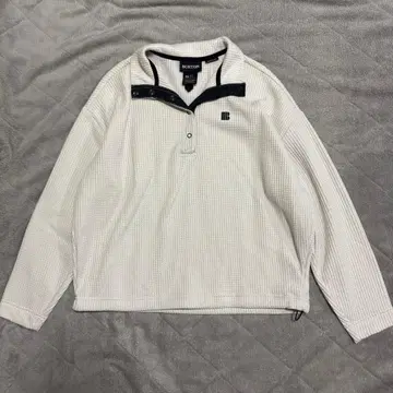 BURTON 버턴 와플 원단 하프 버튼 긴팔 화이트 M