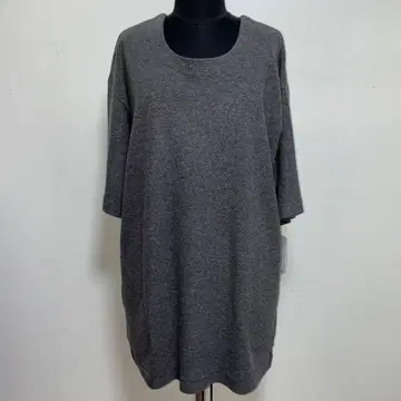 일본제 새상품 따뜻한 소재 드롭 소매 롱 베스트 차콜 여성