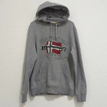 NAPAPIJRI 그레이 후드티 사이즈 L 1987