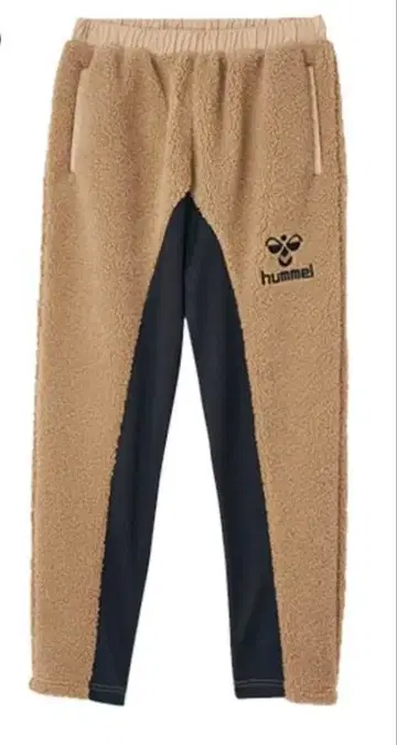 hummel 플리스 조거 팬츠 베이지/블랙
