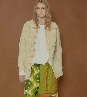 Freada 프리다 패턴 케이블 가디건