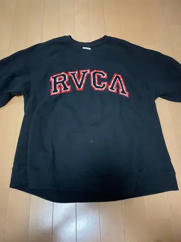 RVCA 블랙 크루넥 맨투맨 L