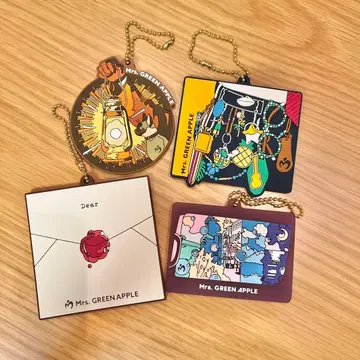 Mrs.GREENAPPLE 제일복권 러버 키링 4점