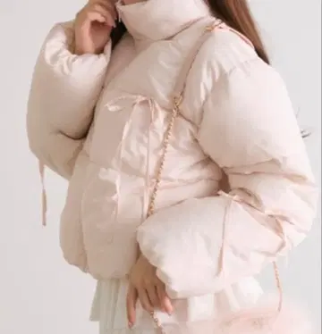 OLIVE des OLIVE 리본 에코 다운 핑크