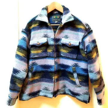 멀티 컬러 플리스 자켓 빈티지