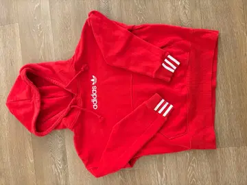 adidas 레드 후드티 M 사이즈
