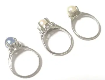 실버 펄 반지 3세트