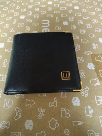 dunhill 블랙 가죽 접이식 지갑