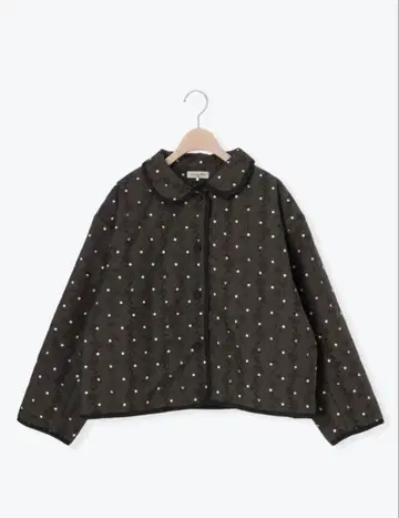 사만사 모스모스 충전솜 꽃무늬 자수 파이핑 자켓