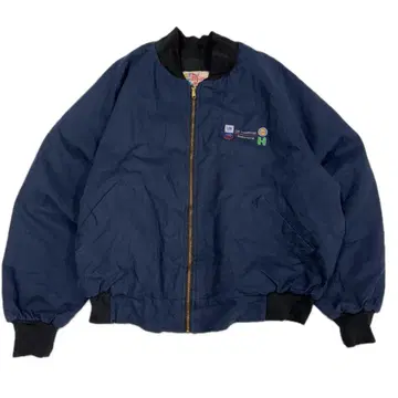 USA 90s 워크 자켓 퀼팅 충전솜 블루종 네이비 XL