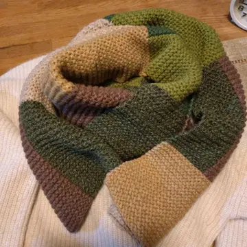 손뜨개질 롱 머플러