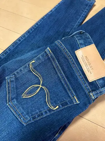 MOUSSY 스키니 데님 다크 블루