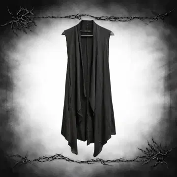 KMRii 케리 드레이프 가디건 블랙 변형 디자인