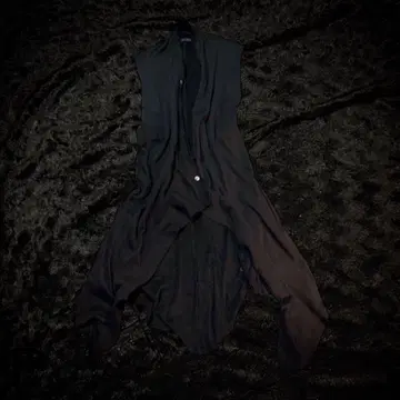 KMRii 케리 드레이프 가디건 블랙 변형 디자인