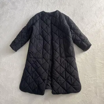 Mila Owen 퀼팅 롱 코트 퀼팅 충전솜 아우터