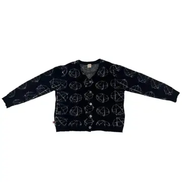 [ KOOKY'N ] 알파카 혼방 모헤어 라이크 별 패턴 가디건