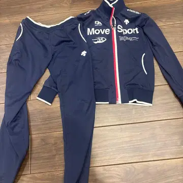 DESCENTE 네이비 저리 세트 M