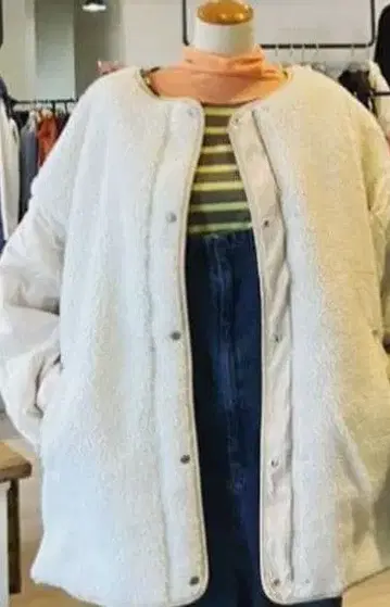 리버서블 보아 x 퀼팅 자켓 아우터 프리