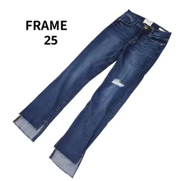 FRAMEDENIME 프레임 데님 데미지 USA제 스트레치 컷 밑단