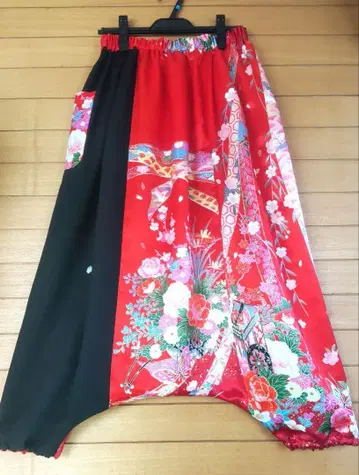 기모노 리메이크 사루엘 팬츠