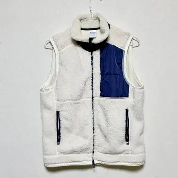 Champion 플리스 베스트 화이트 네이비 골프웨어