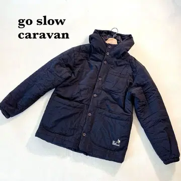 고슬로우캐러밴 후드 부착 나일론 자켓 3호 블랙 점퍼