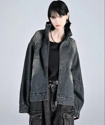 ADRER 3웨이 지퍼 슬리브 블라스트 데님 블루종 인디고 블루